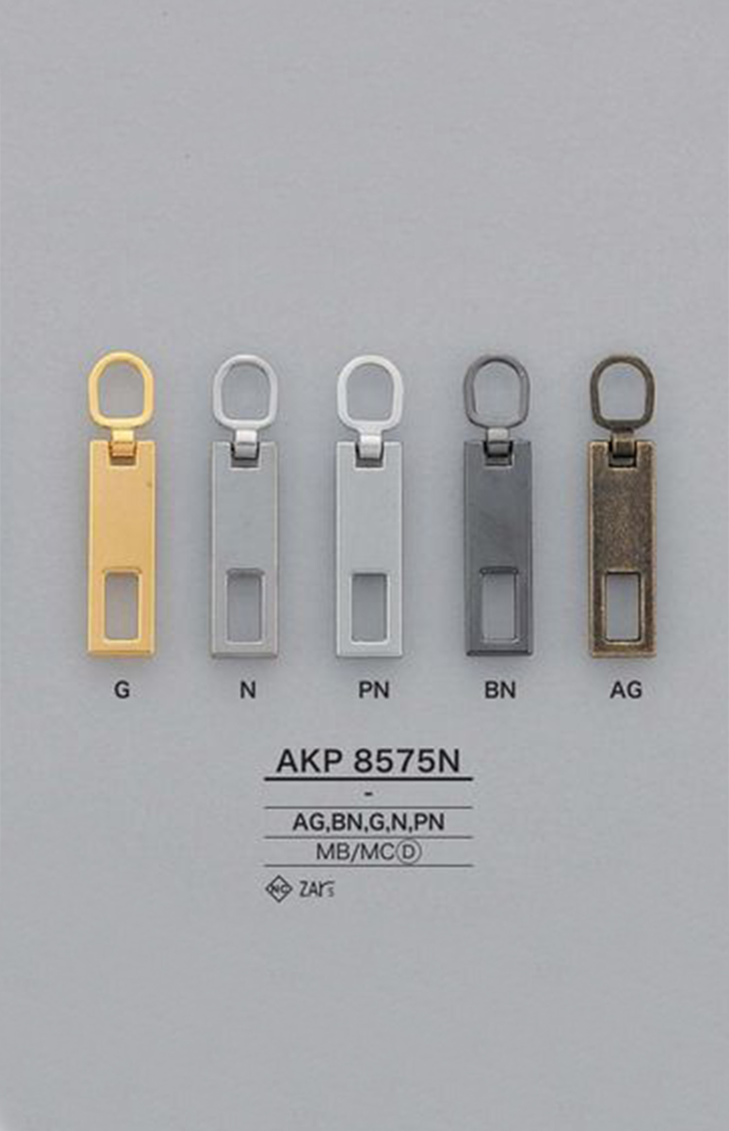 AKP8575N Square Zipper Point (Pull Tab) IRIS