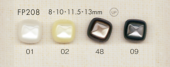 FP208 DAIYA BUTTONS Shell-like Polyester Button (Square) DAIYA BUTTON