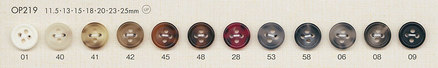 OP219 Colorful Buffalo-like 4-hole Polyester Button DAIYA BUTTON