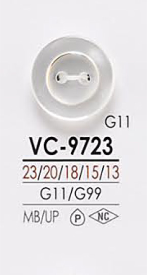 VC9723 Black &amp; Dyeing Shirt Button IRIS