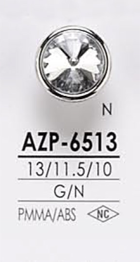 AZP6513 Crystal Stone Button IRIS