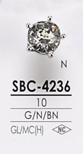 SBC4236 Crystal Stone Button IRIS