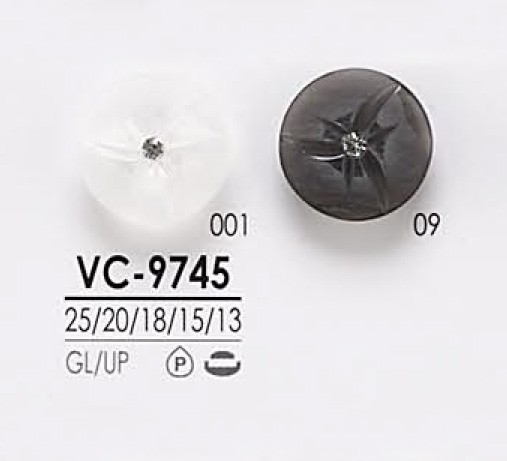 VC9745 Pink Curl-like Crystal Stone Button For Dyeing IRIS