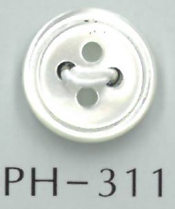 PH311 4-hole Grooved Shell Button Sakamoto Saji Shoten