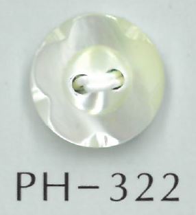 PH322 2 Hole Round Flower Cut Shell Button Sakamoto Saji Shoten