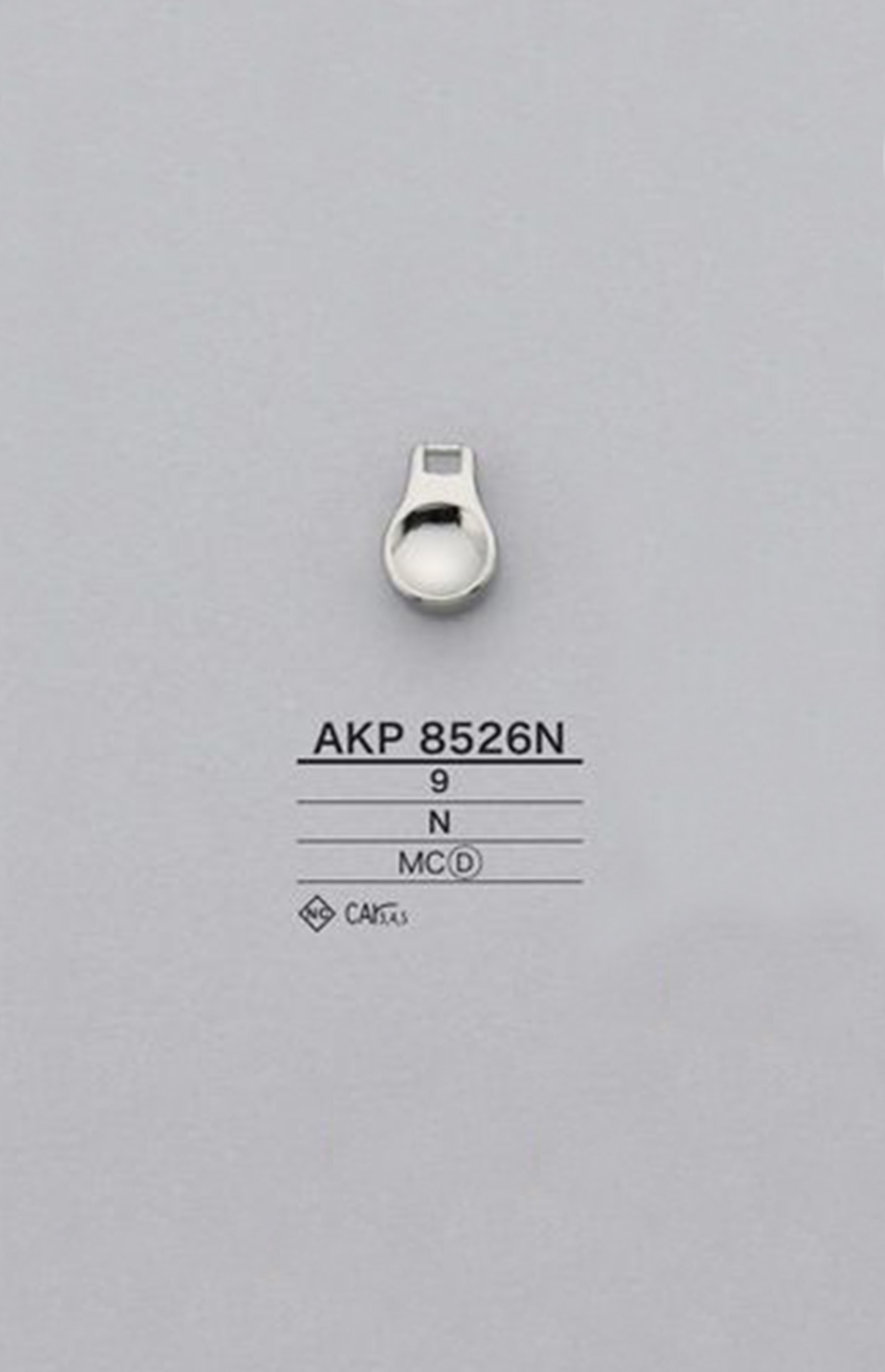 AKP8526N Round Zipper Point (Pull Tab) IRIS