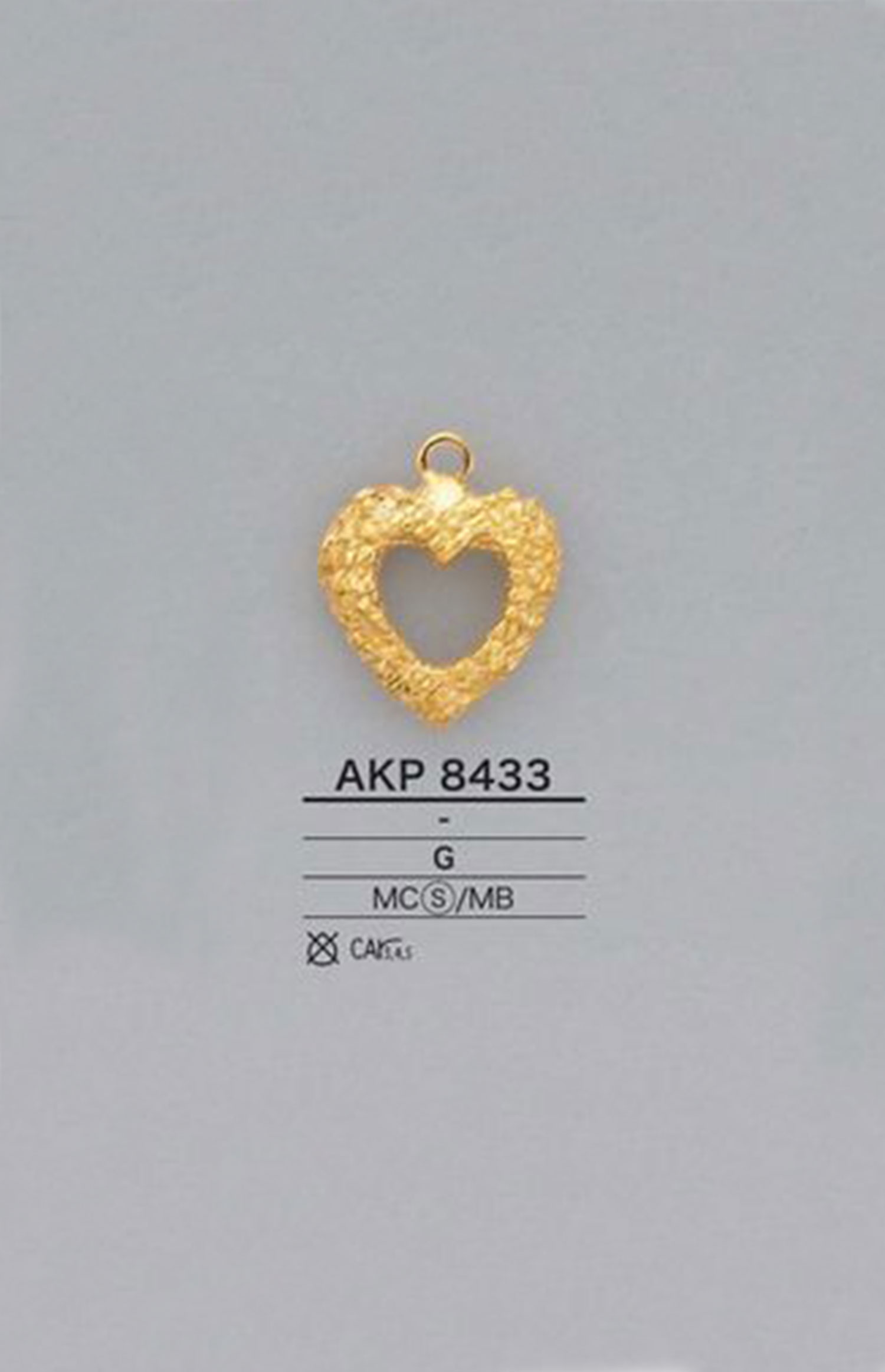 AKP8433 Heart-shaped Zipper Point (Pull Tab) IRIS