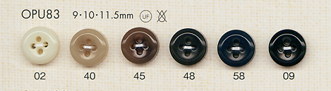 OPU83 Elegant Simple Brown Polyester Buttons For Shirts And Blouses DAIYA BUTTON