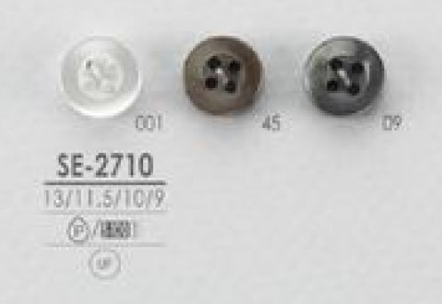 SE-2710 4-hole Polyester Button For Simple Shell-like Shirts And Blouses IRIS