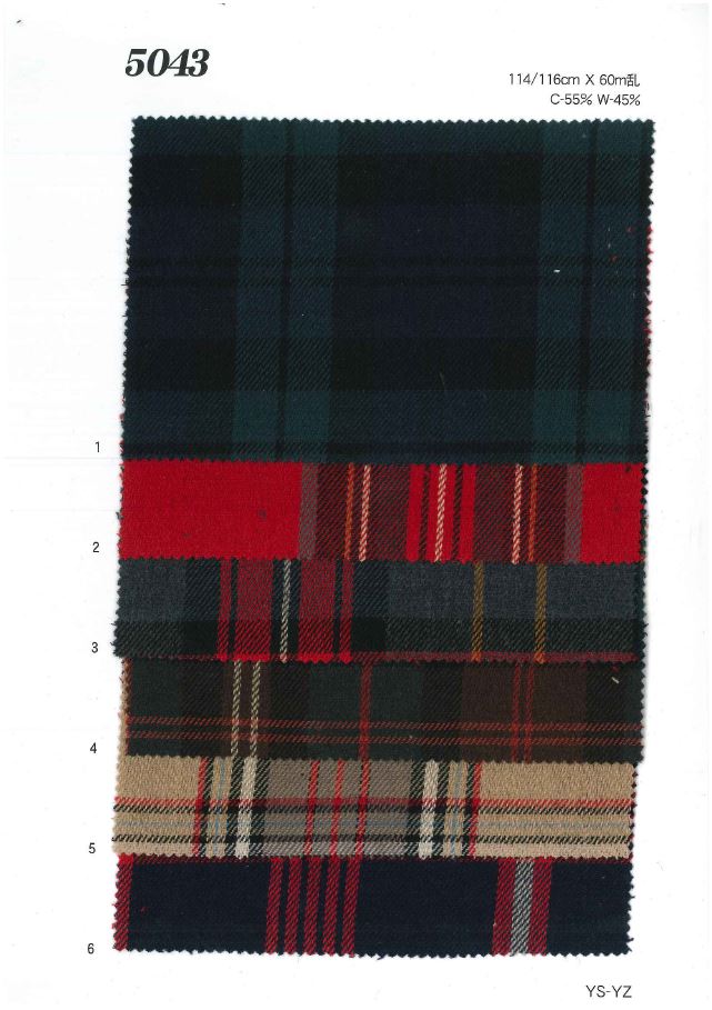 MU5043 Cotton Wool Check[Textile / Fabric] Ueyama Textile