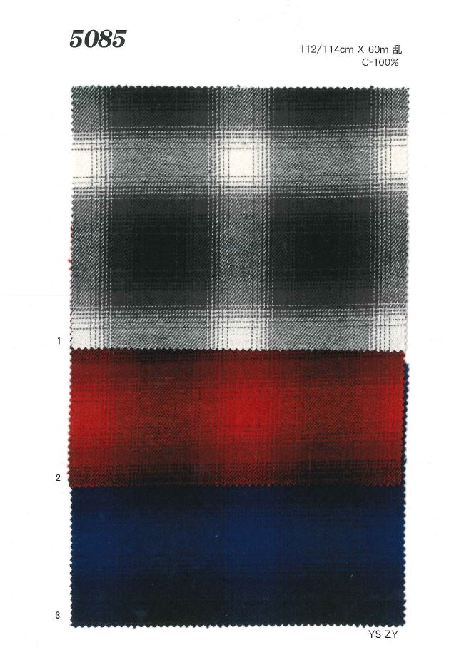 MU5085 Fuzzy Ombre Check[Textile / Fabric] Ueyama Textile