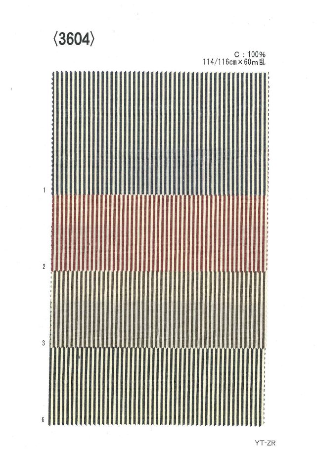 3604 Yarn-dyed Colored Stripes[Textile / Fabric] Ueyama Textile