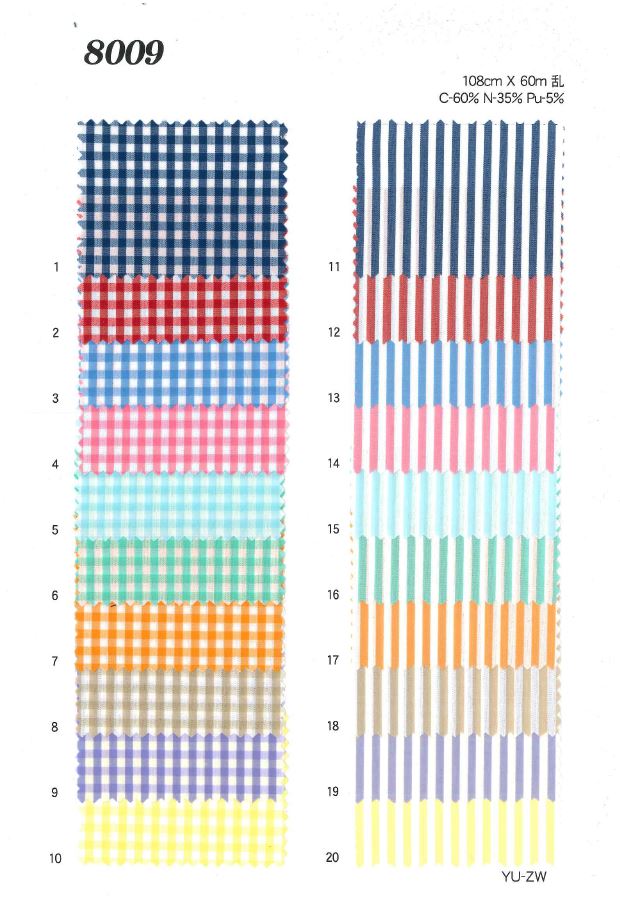 8009 Stretch Gingham[Textile / Fabric] Ueyama Textile
