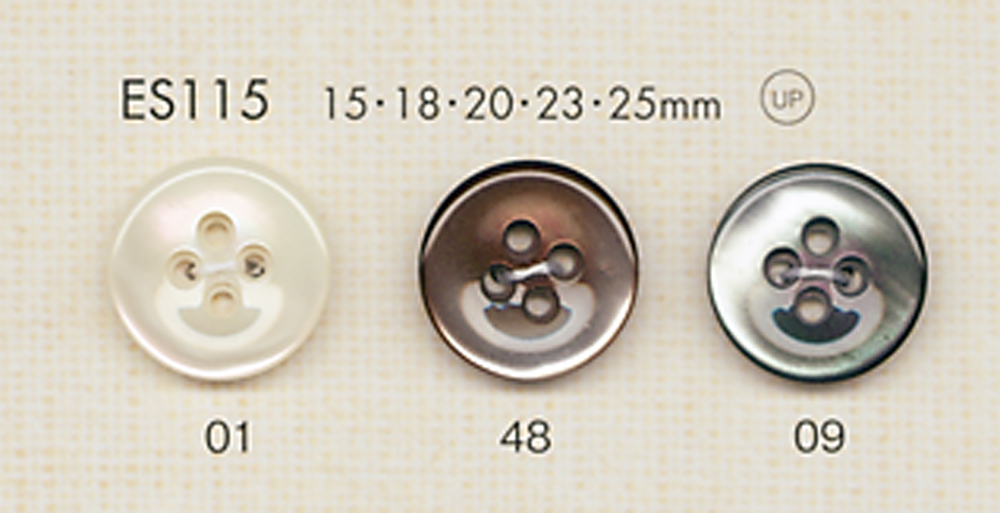 ES115 DAIYA BUTTONS Dish-shaped 4- Shell-like Polyester Button DAIYA BUTTON