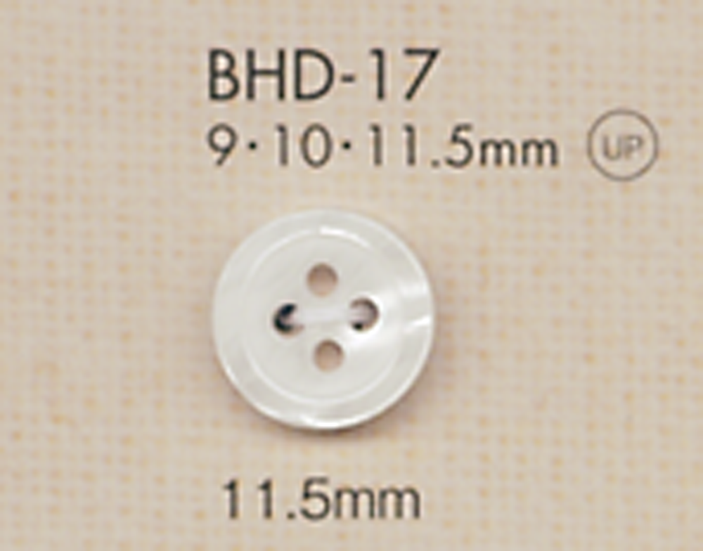 BHD17 DAIYA BUTTONS Impact-resistant Bordered Four-hole RIVER SHELL-like Polyester Button DAIYA BUTTON