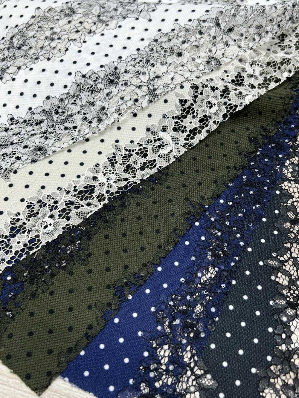 54033-3 Lace Print Dot Pattern Small[Textile / Fabric] SAKURA COMPANY