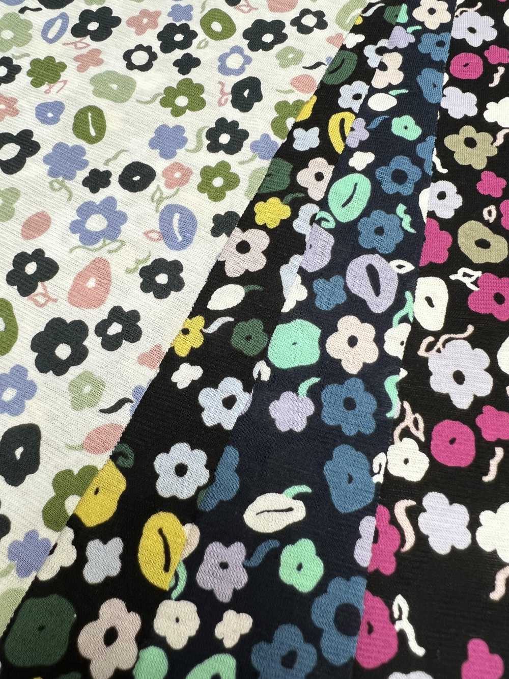 55052-3 60/2 Gas-fired Mercerized Cotton Jersey Floret Overall Pattern[Textile / Fabric] SAKURA COMPANY