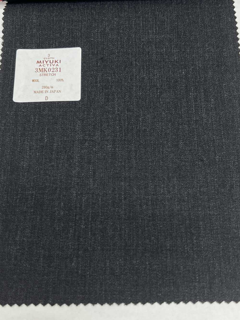 3MK0231 Comfort Activa Stretch Twill Plain Charcoal Gray[Textile] Miyuki Keori (Miyuki)
