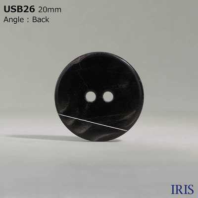 USB26 Natural Material Dyed Mother Of Pearl Shell 2 Front Holes Glossy Button IRIS Sub Photo