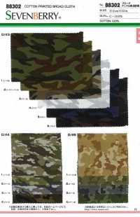 88302 SEVENBERRY Broadcloth Animal Design Camouflage Design[Textile / Fabric] VANCET Sub Photo