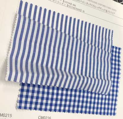 CM0215 Yarn 50S Cotton Oxford Stretch Check &amp; Stripe[Textile / Fabric] SUNWELL Sub Photo