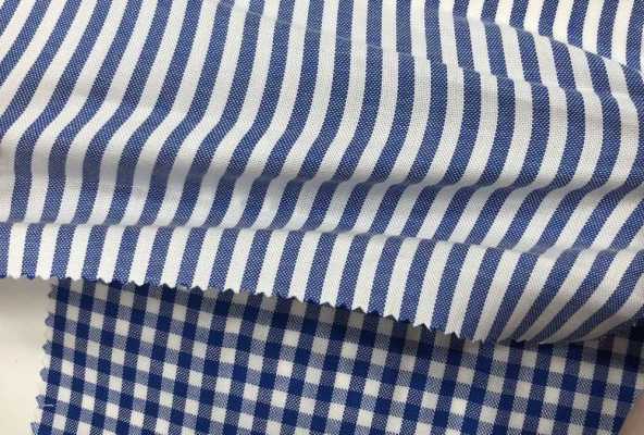 CM0215 Yarn 50S Cotton Oxford Stretch Check &amp; Stripe[Textile / Fabric] SUNWELL Sub Photo