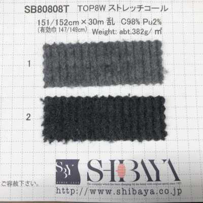 SB80808T TOP8W Stretch Corduroy[Textile / Fabric] SHIBAYA Sub Photo