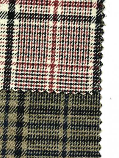 43461 [OUTLET] LANATEC (R) LEI Polyester Check Stretch[Textile / Fabric] SUNWELL Sub Photo