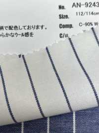 AN-9243 Cotton Wool Twill Stripe[Textile / Fabric] ARINOBE CO., LTD. Sub Photo