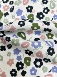 55052-3 60/2 Gas-fired Mercerized Cotton Jersey Floret Overall Pattern[Textile / Fabric] SAKURA COMPANY Sub Photo
