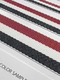 SIC-1008 Cotton Cedar Woven Ribbon (Stripes)[Ribbon Tape Cord] SHINDO(SIC) Sub Photo