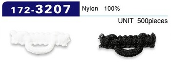 172-3207 Button Loop Woolly Nylon Type Horizontal 22mm (500 Pieces)[Button Loop Frog Button] DARIN