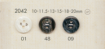 2042 DAIYA BUTTONS Shell-like Polyester Button DAIYA BUTTON