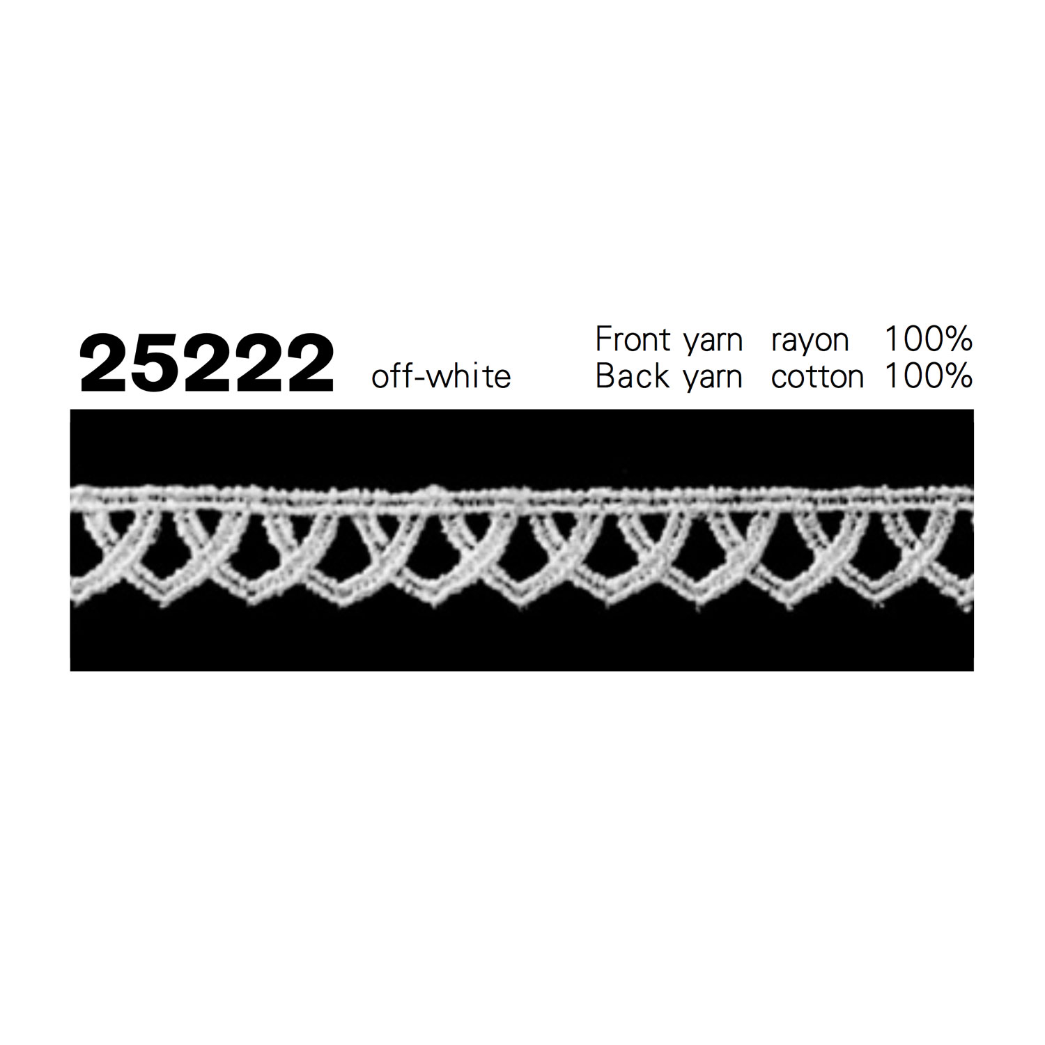 25222 Narrow Width Chemical Lace Kyowa Lace