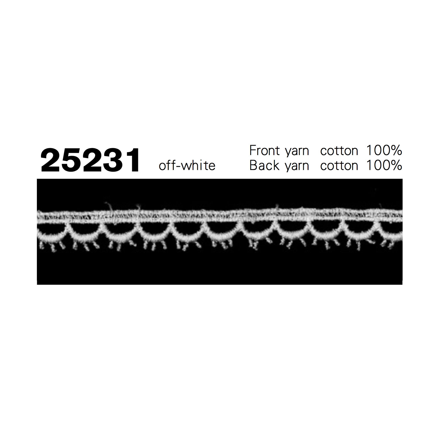 25231 Narrow Width Chemical Lace Kyowa Lace