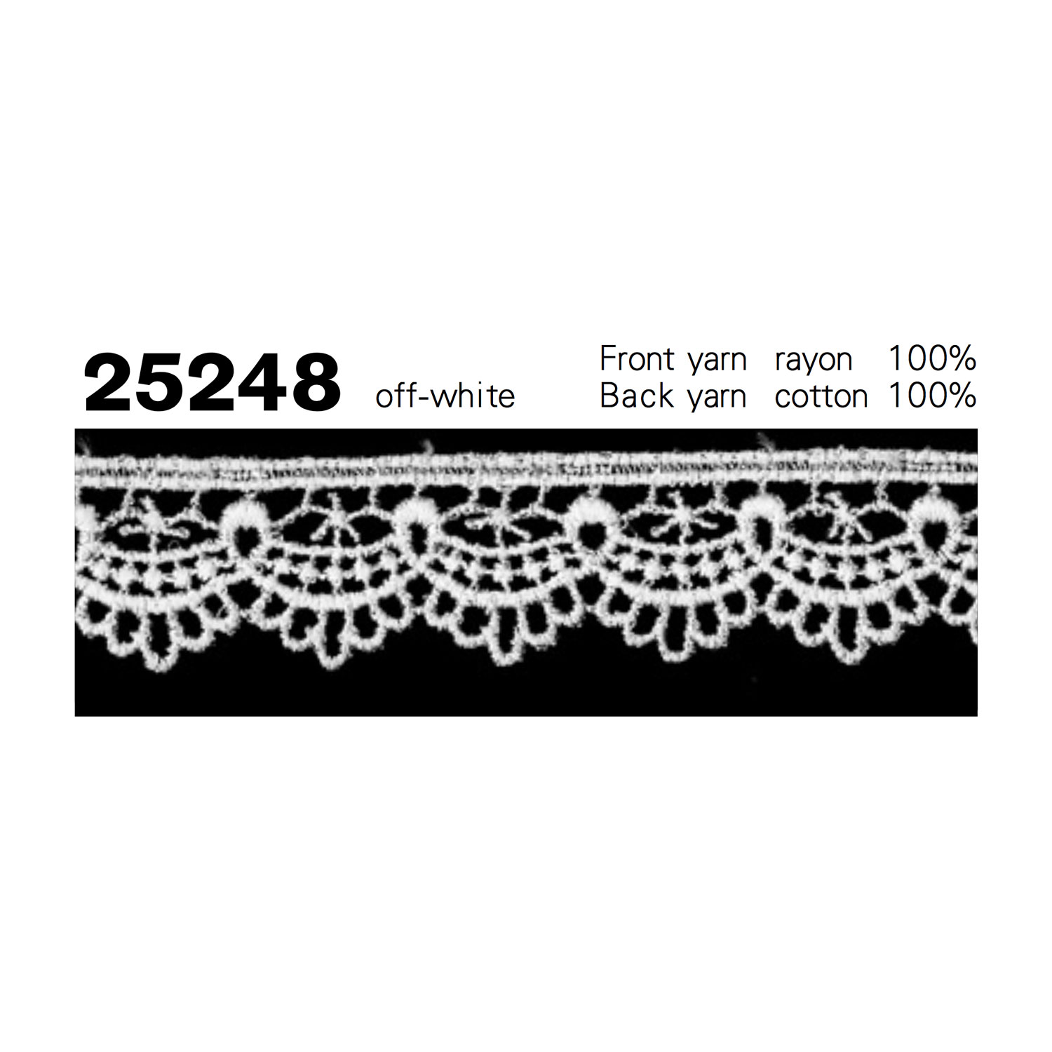 25248 Narrow Width Chemical Lace Kyowa Lace