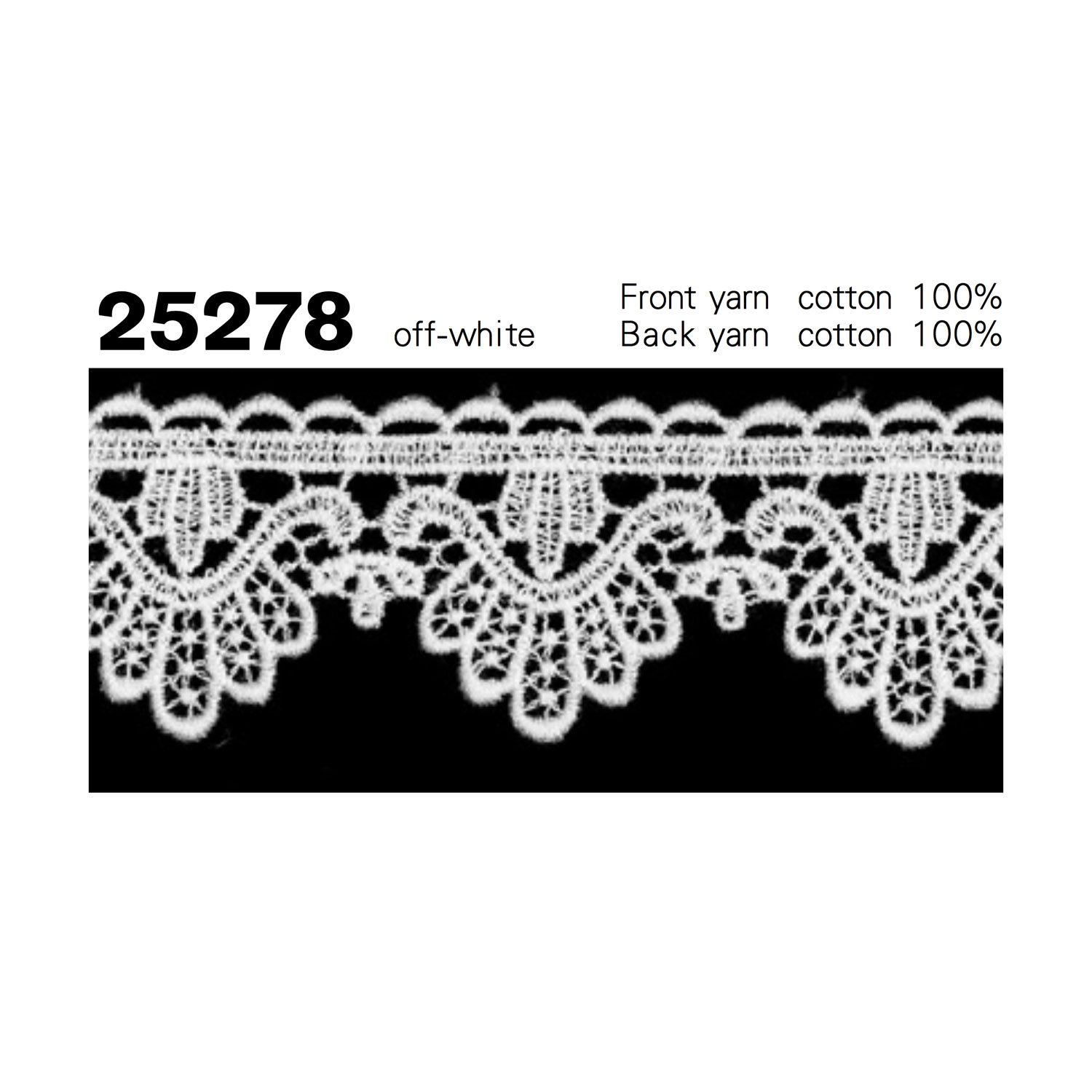 25278 Narrow Width Chemical Lace Kyowa Lace