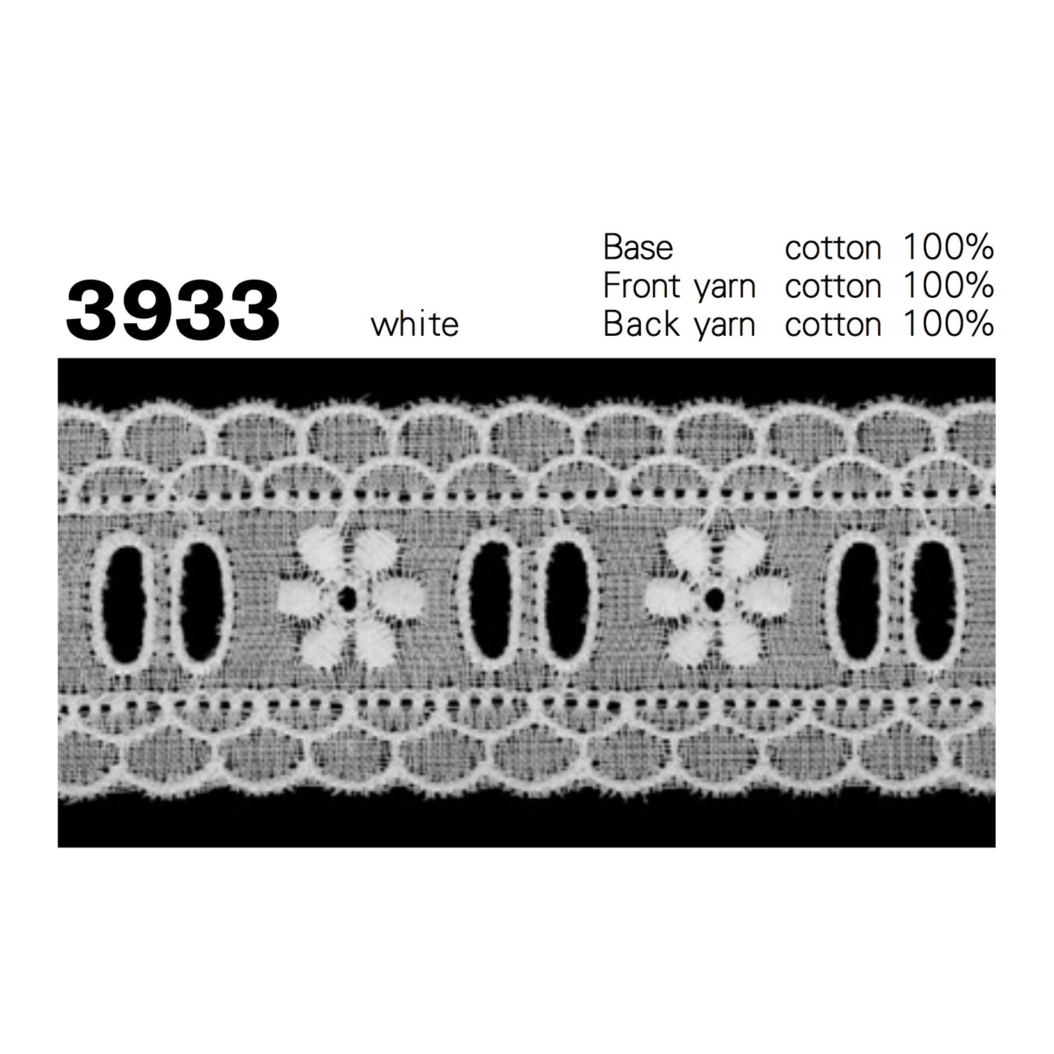 3933 Cotton Fine Ribbon Thread Lace Kyowa Lace