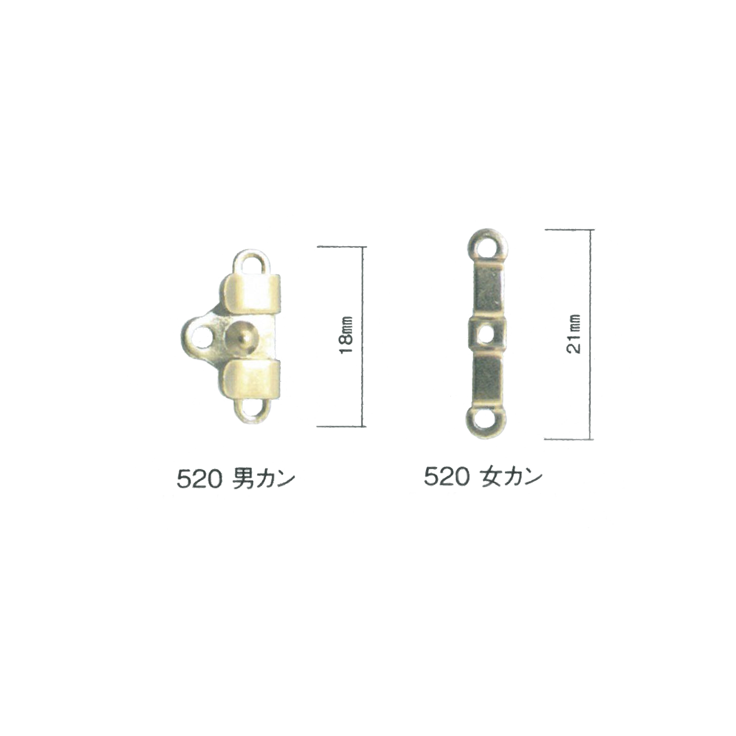 520K Front Hook (Hook And Eye Closure) * Needle Detector Compatible And  With Sewing Machine Morito/Okura Shoji Co., Ltd. - ApparelX