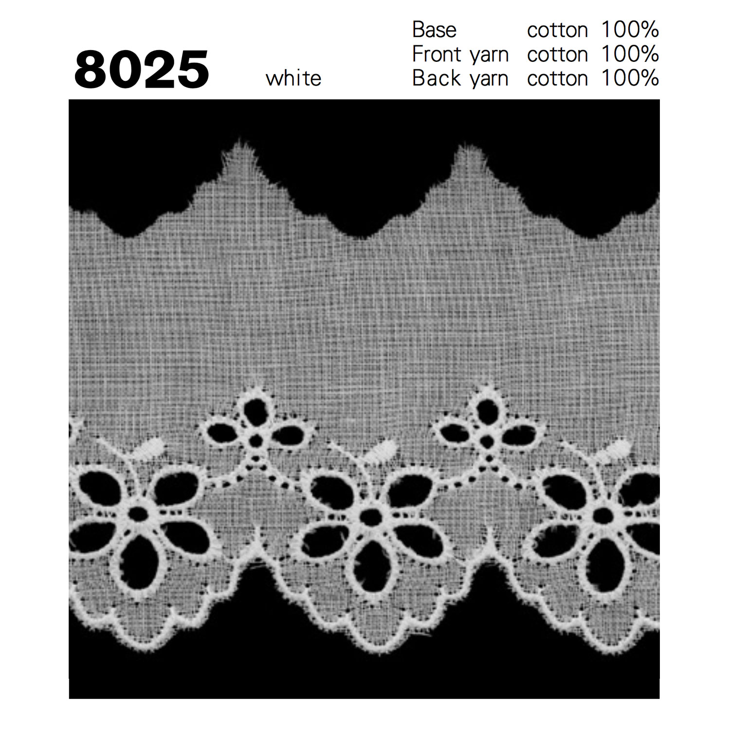 8025 Cotton Lace Narrow Width Kyowa Lace