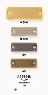 AB7684N Brass Sew-on Metal Plate[Other Miscellaneous Goods] IRIS