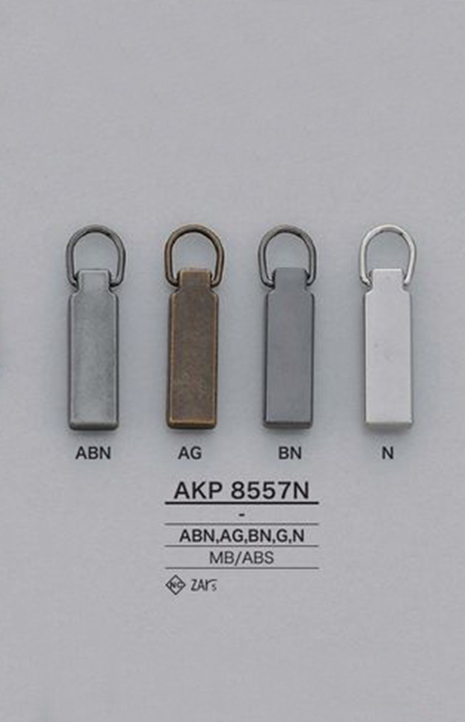 AKP8557N Square Zipper Point (Pull Tab) IRIS