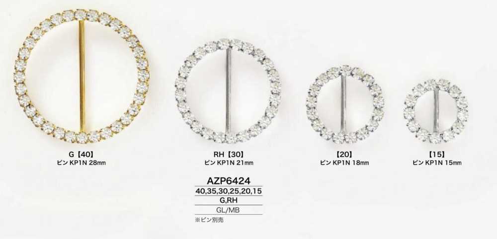 AZP6424 Glass/brass Buckle[Buckles And Rings] IRIS