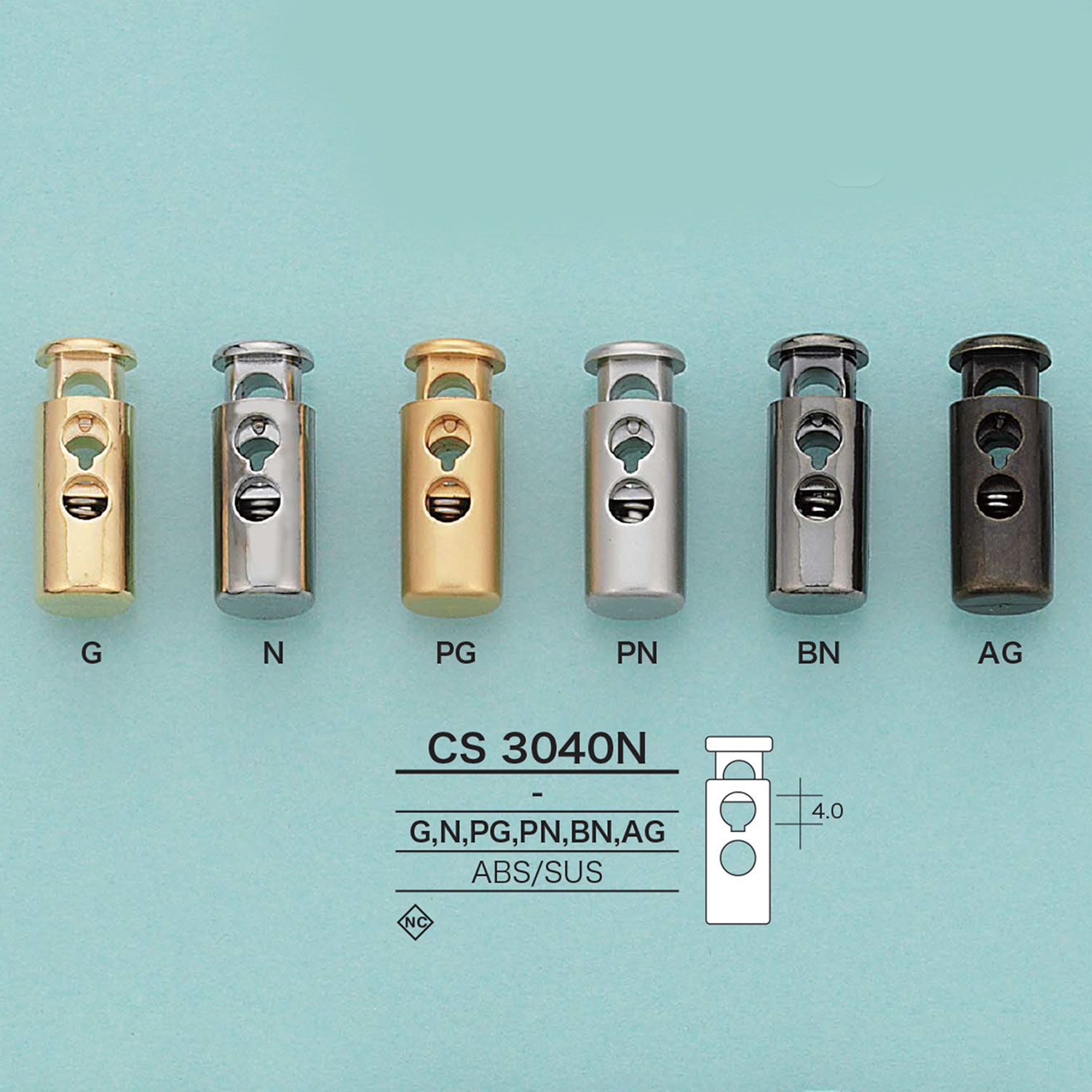 CS3040N Cord Lock[Buckles And Ring] IRIS