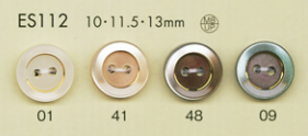 ES112 DAIYA BUTTONS 2 Holes Gold Shell Polyester Button DAIYA BUTTON