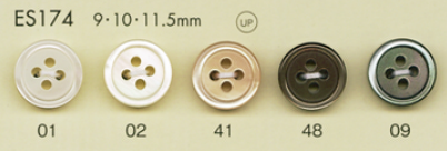 ES174 DAIYA BUTTONS Shell-like Polyester Button DAIYA BUTTON