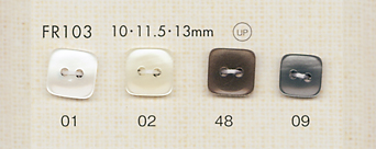 FR103 DAIYA BUTTONS Shell-like Polyester Button (Square) DAIYA BUTTON