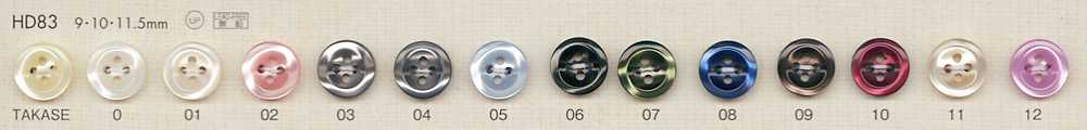 HD83 DAIYA BUTTONS Impact Resistant HYPER DURABLE "" Series Shell-like Polyester Button "" DAIYA BUTTON