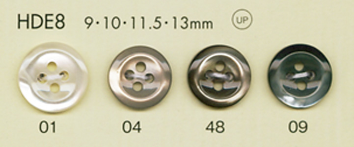 HDE8 DAIYA BUTTONS Impact Resistant HYPER DURABLE "" Series Shell-like Polyester Button "" DAIYA BUTTON