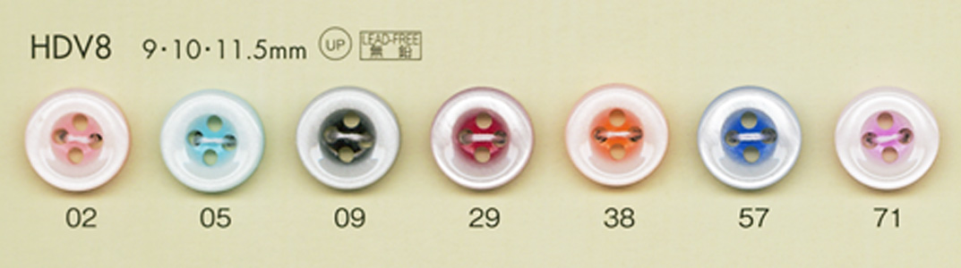 HDV8 DAIYA BUTTONS Impact Resistant HYPER DURABLE "" Series Shell-like Polyester Button "" DAIYA BUTTON